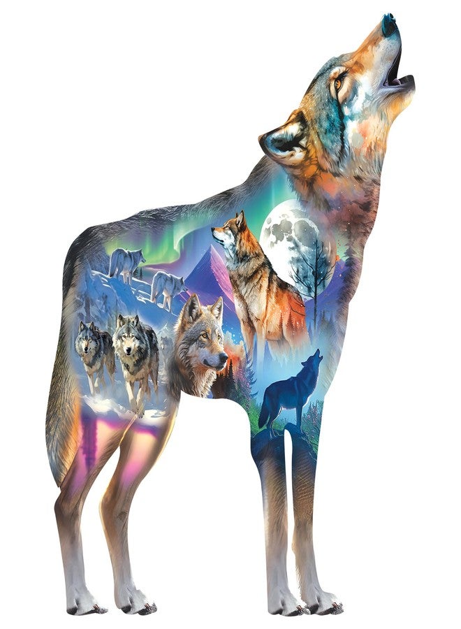 RoseArt - Big Shaped - Wolf II - 350 Piece Jigsaw Puzzle for Adults - Image 1